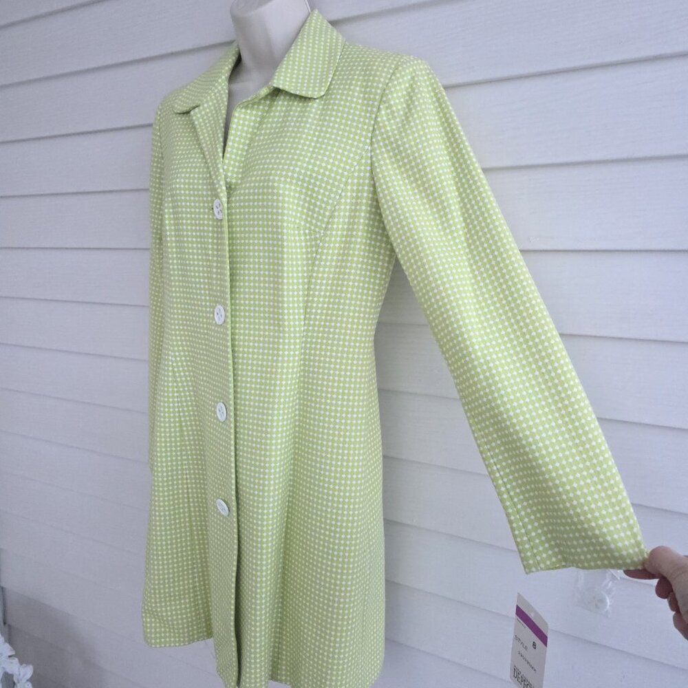 Y2K Yves Cossette Depeche Mode Green with white jacket NWT Size 8 - Picture 2 of 12